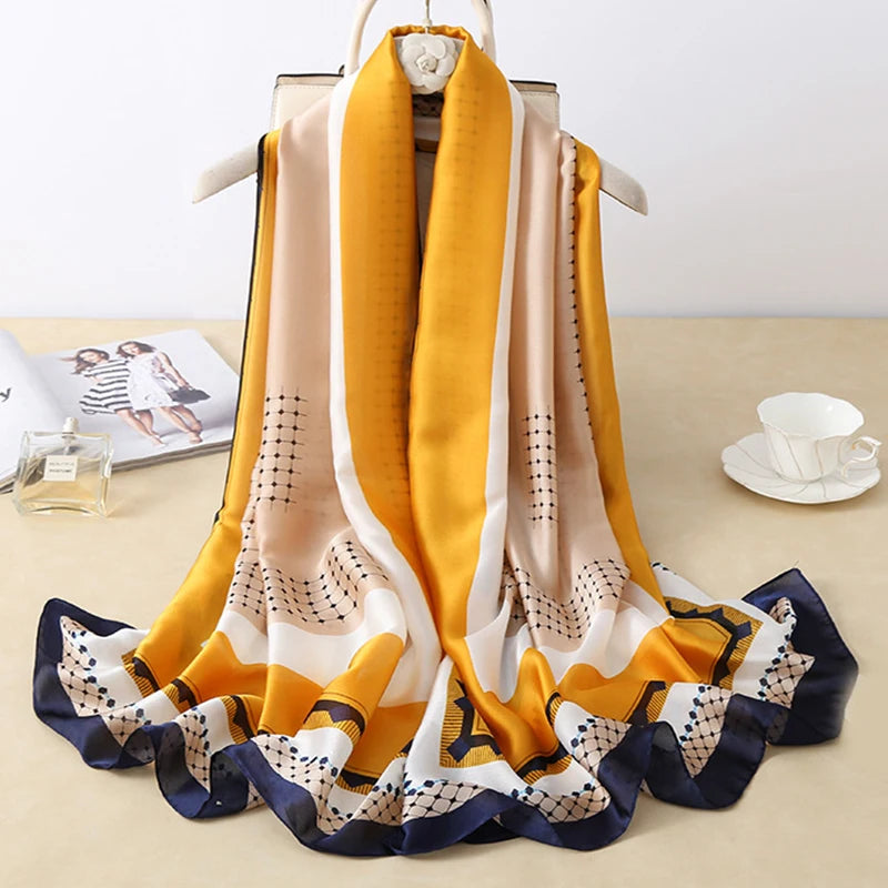 180X90cm Women Four Seasons Bandanna Designs Square Wrap Shawl Scarf Scarves kgL8