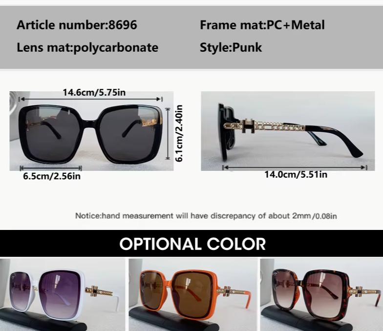 Women Men Designer Vintage Rays Mirror Square Letter Shades Sunglasses UV400