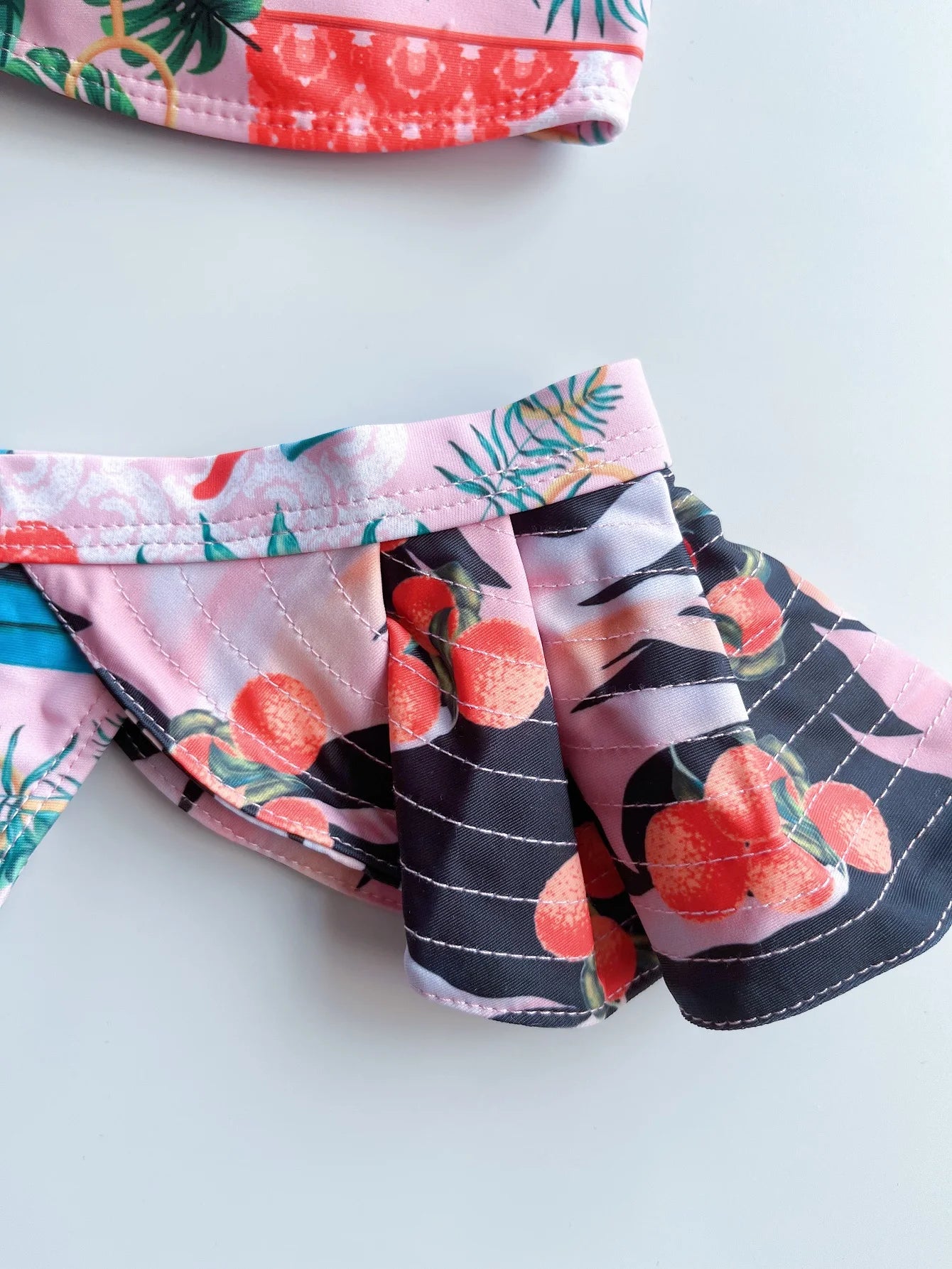 Two-Pieces Sexy Floral Push-Up Strappy Ruffles Bandage Bikini Swimsuit Swimwear Bathing Suit
