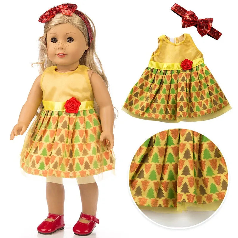 43cm Baby Doll Clothes 18 Inch American OG Girl Outfit Toys Wear d