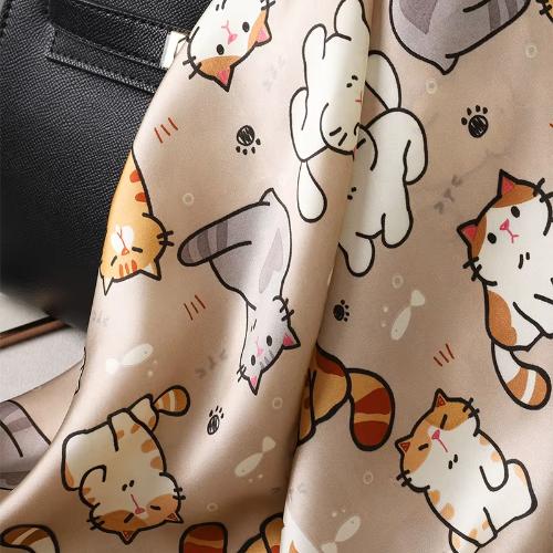 Women Fashion Square Small Silk Satin Scarf Design Printed Bandana Scarves