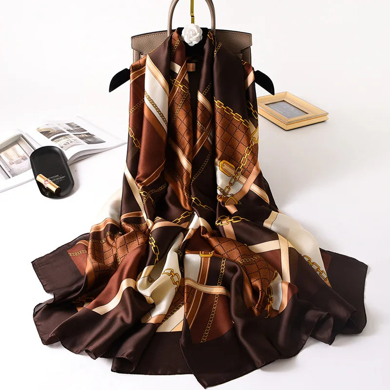 180X90cm Women Four Seasons Bandanna Designs Square Wrap Shawl Scarf Scarves kgL8