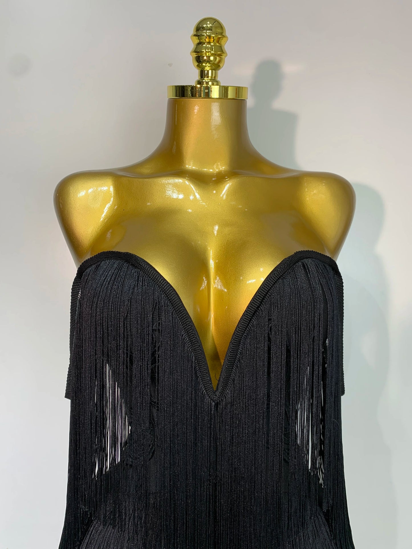 Sexy Strapless Tassel Off Shoulder Bandage Celebrity Evening Party Mini Birthday Dress