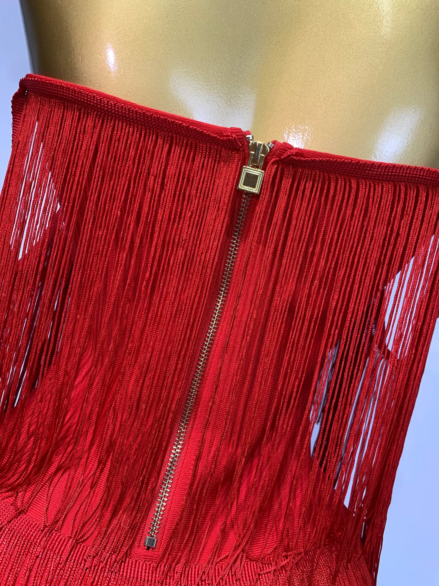 Sexy Strapless Tassel Off Shoulder Bandage Celebrity Evening Party Mini Birthday Dress