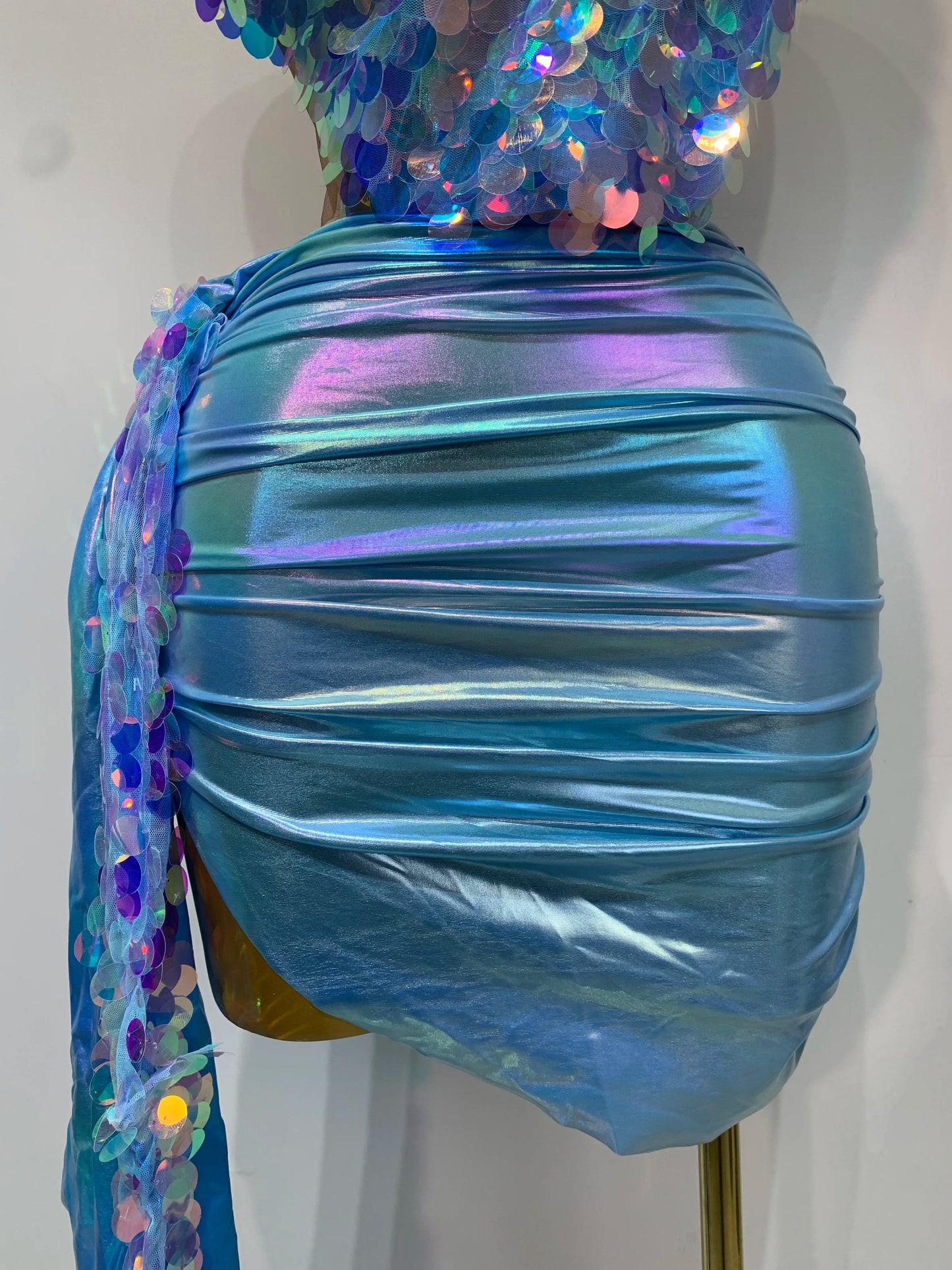 Sparkly Sequin Two Piece Sexy Strapless Backless Women's Evening Nightwear Dress