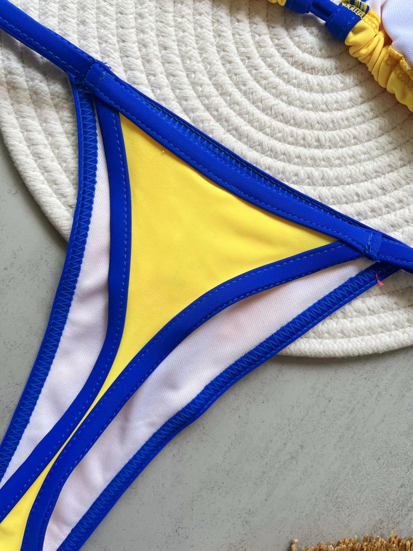 G-string Thong Brazilian Bikini Swimsuit Two-pieces Bikini Brazil Flag Bathing Suit