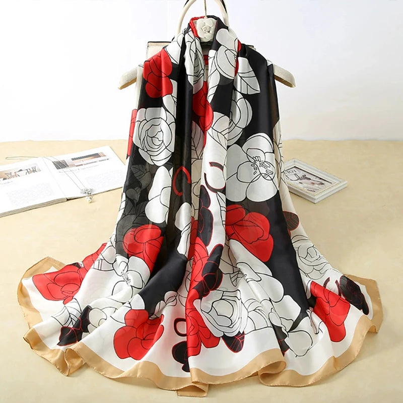 180X90cm Women Four Seasons Bandanna Designs Square Wrap Shawl Scarf Scarves kgL5