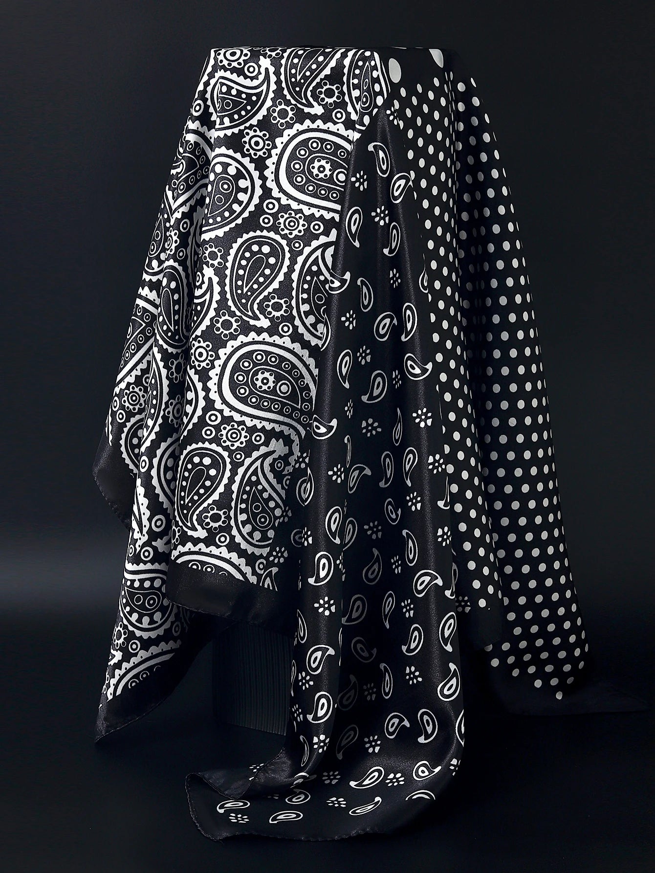 90cm Women Four Seasons Square Silk Satin Bandana Wrap Shawl Scarves Scarfs Sqk2