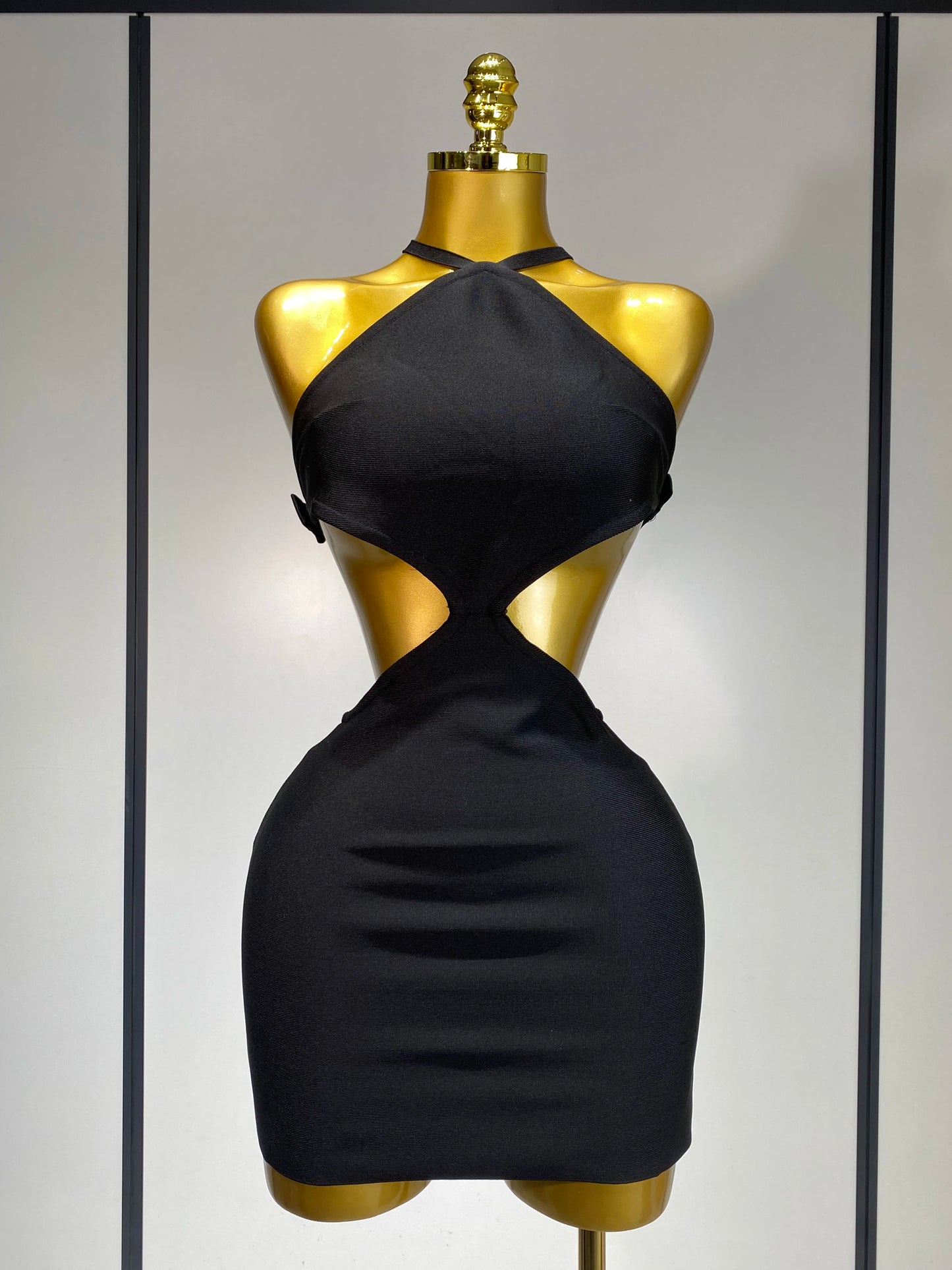 Sexy Backless Cut Out Bow Tie Bandage Celebrity Evening Party Birthday Dress