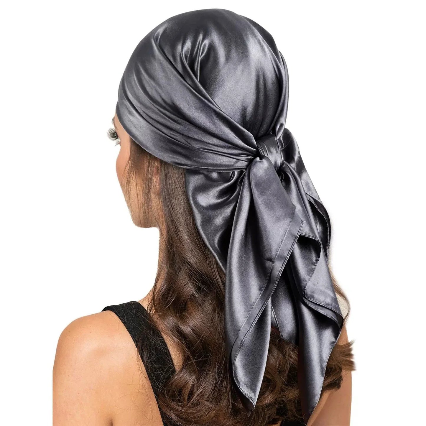 90*90cm Women Satin Silk Scarf Top Headwraps Bandana Wrap Shawl Scraves