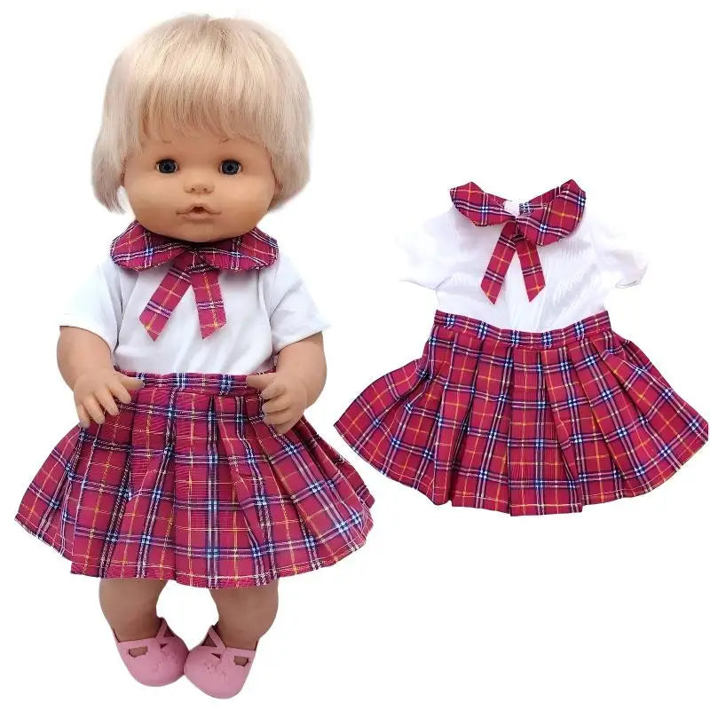 16 Inch Small Doll Clothes T-shirt 38cm Baby Fashion Denim Shorts