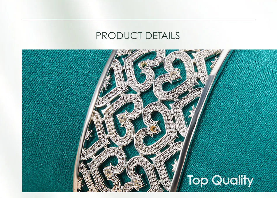 925 Sterling Silver Big 28mm Heart Wedding Engagement Fashion Charm Party Bangle Bracelet