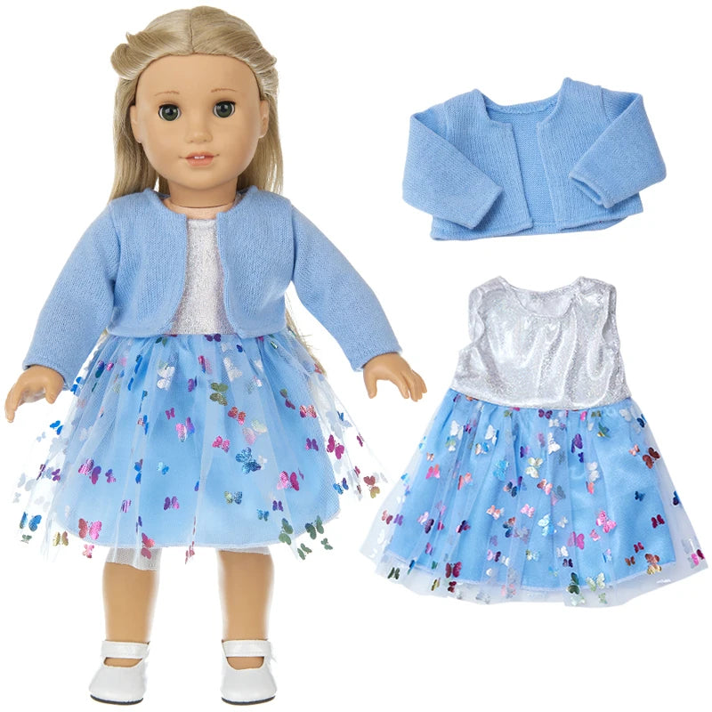 18 Inch Girl Coat Dress Baby Doll Gift Toys Clothes