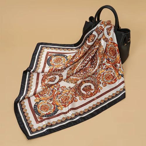 Women Fashion Silk Square Scarf Printed Flower Pashmina Bandana Scarves