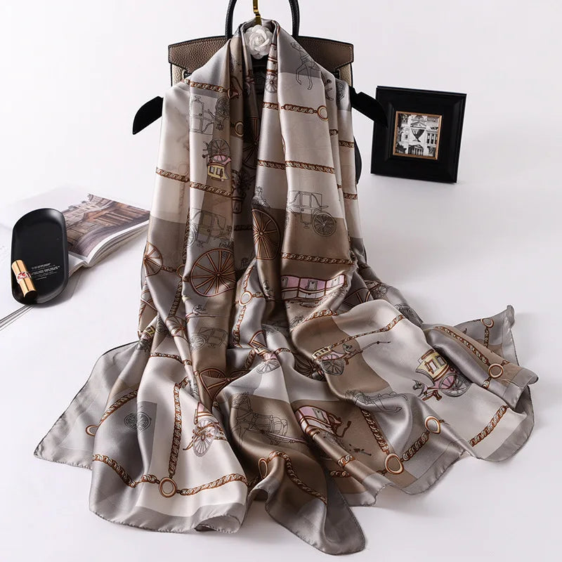 180X90cm Women Four Seasons Bandanna Designs Square Wrap Shawl Scarf Scarves kgL5