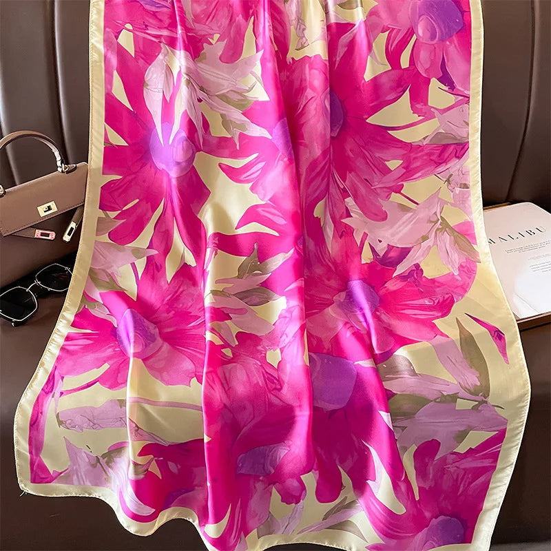180X90cm Women Four Seasons Bandanna Designs Square Wrap Shawl Scarf Scarves fkg02