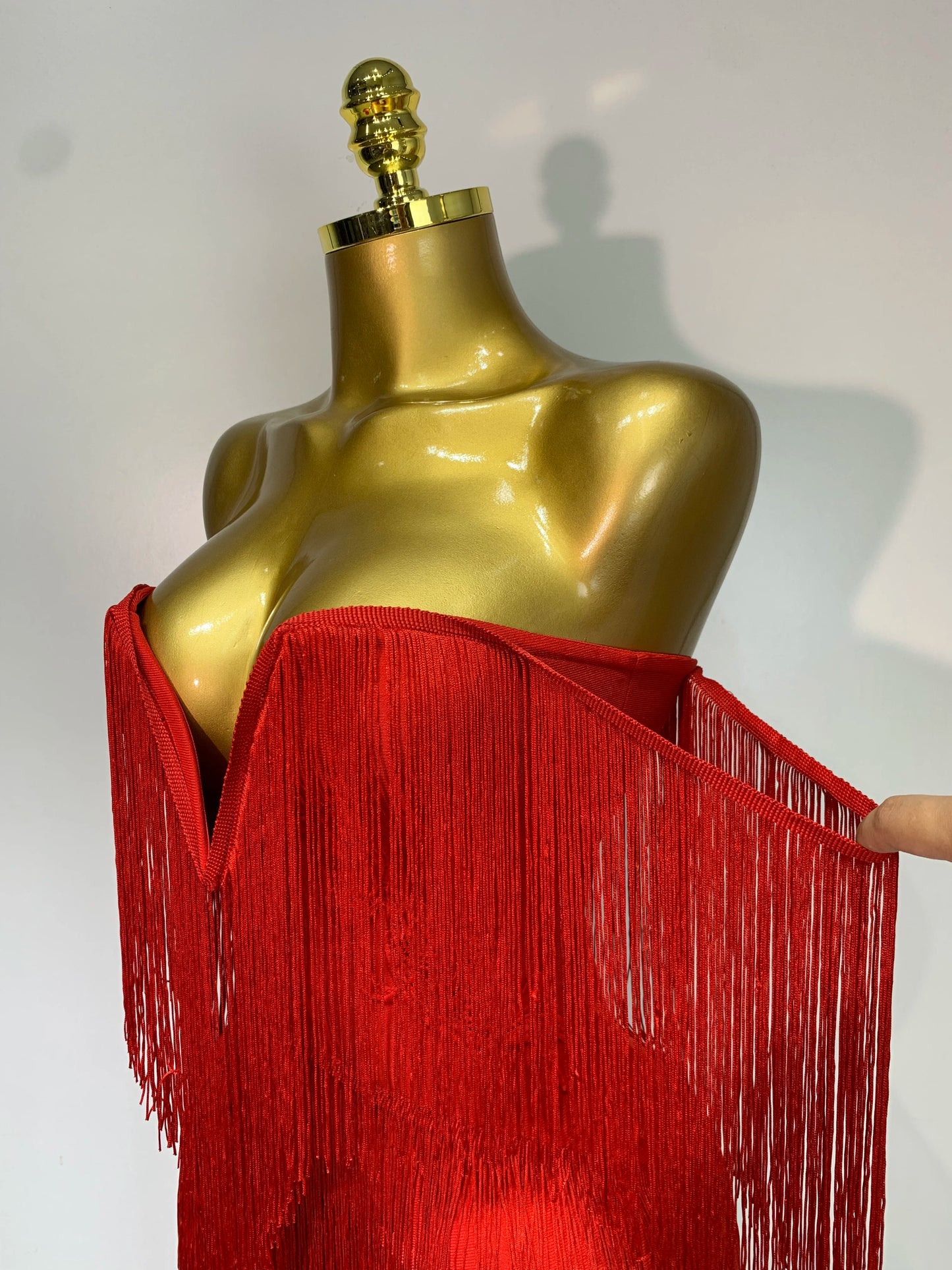 Sexy Strapless Tassel Off Shoulder Bandage Celebrity Evening Party Mini Birthday Dress