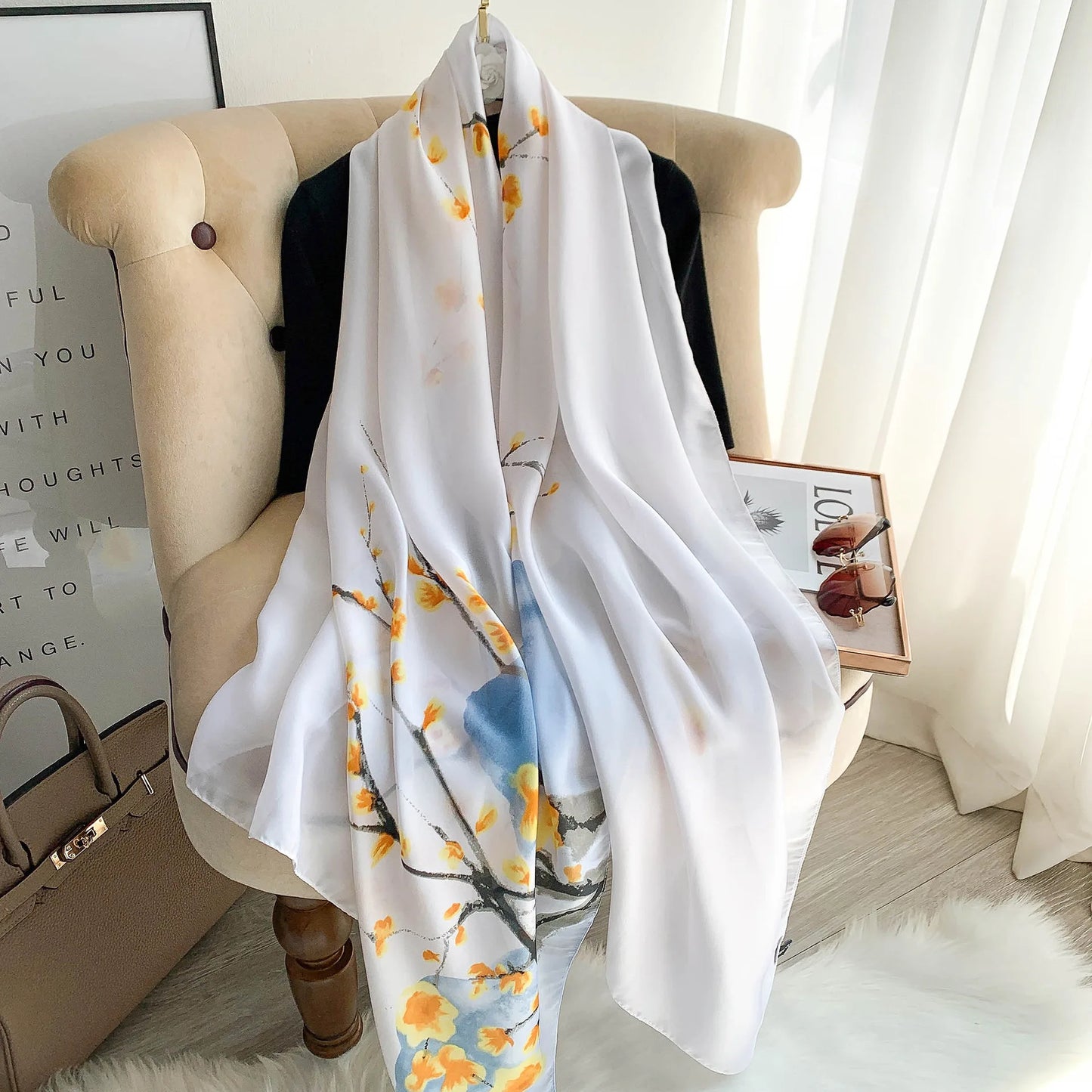 180X90cm Women Four Seasons Bandanna Designs Square Wrap Shawl Scarf Scarves kgL8