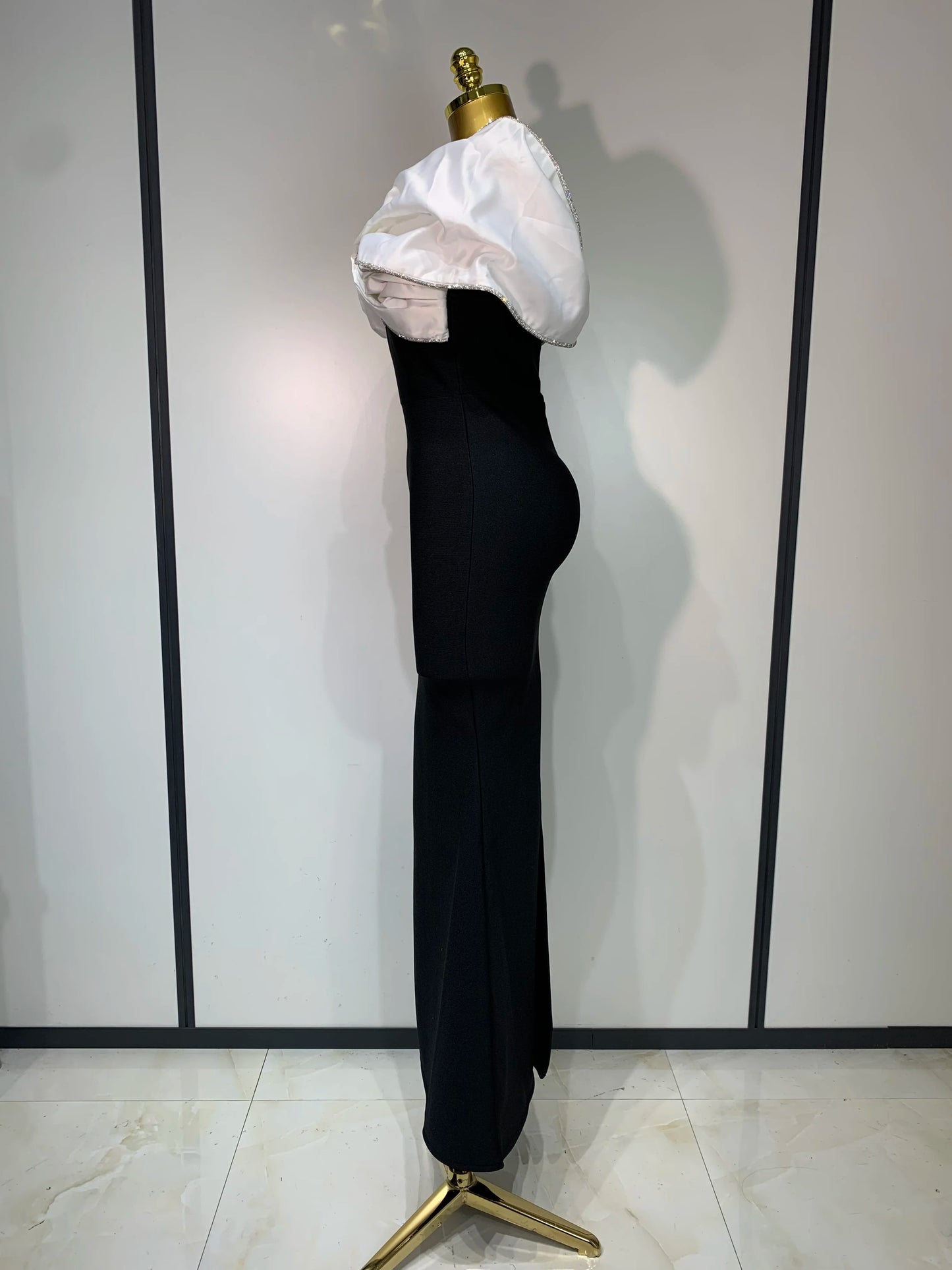 Sexy Off Shoulder Rhinestone Maxi Long Bandage Evening Party Dress