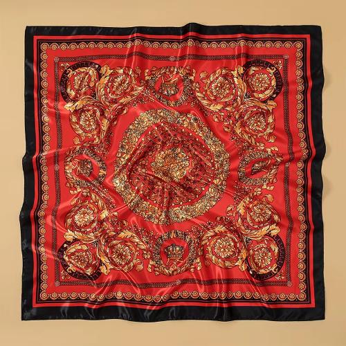 Women Fashion Silk Square Scarf Printed Flower Pashmina Bandana Scarves