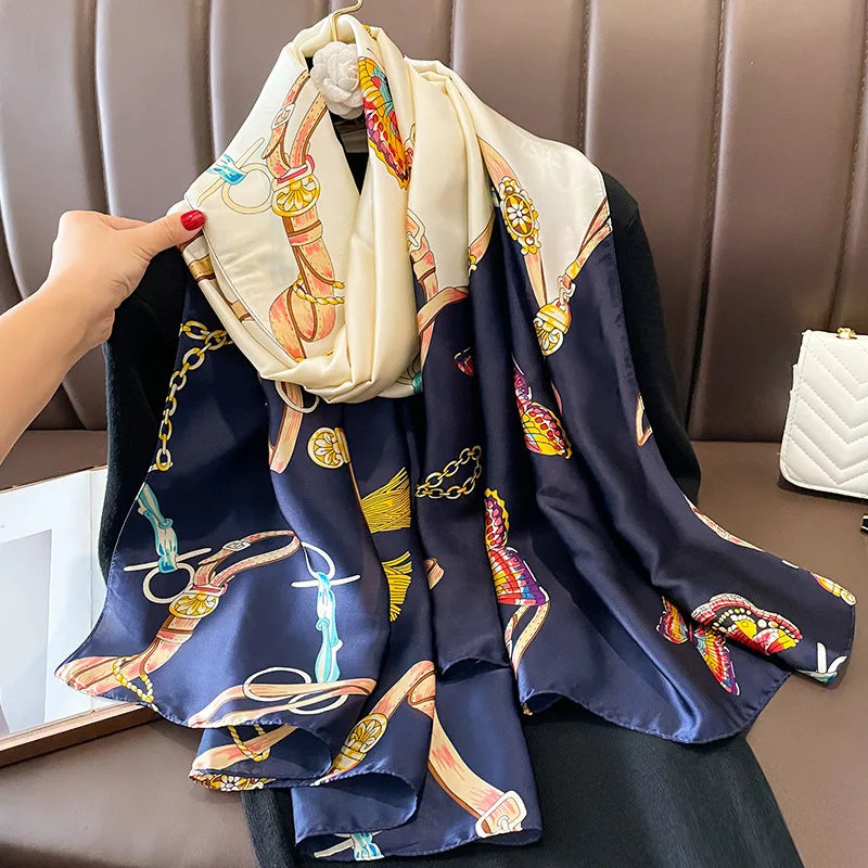 180X90CM Women Four Seasons Bandanna Designs Square Wrap Shawl Scarf Scarves Skg3