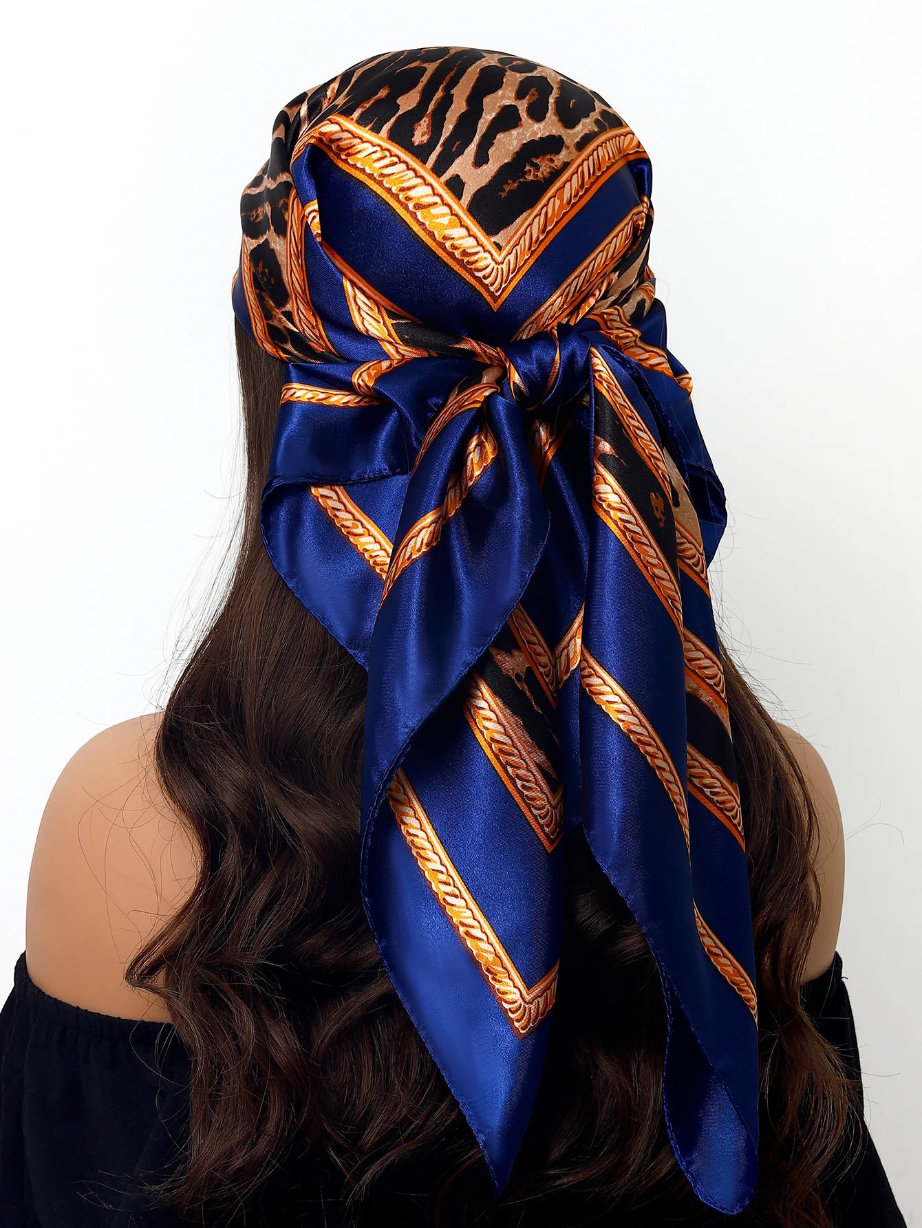 90cm Women Four Seasons Square Silk Satin Bandana Wrap Shawl Scarves Scarfs Sqk2