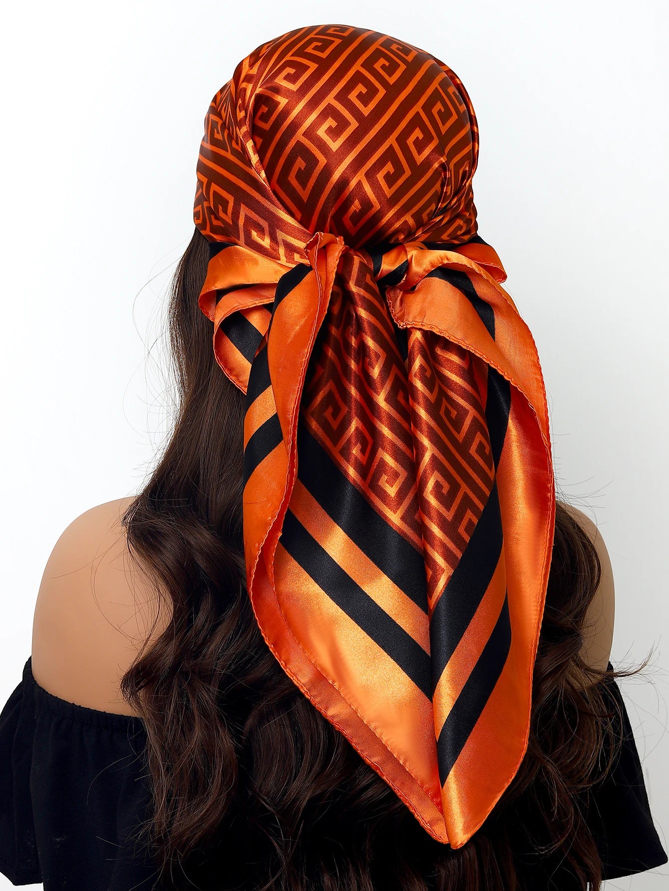 90cm Women Four Seasons Square Silk Satin Bandana Wrap Shawl Scarves Scarfs Sqk2