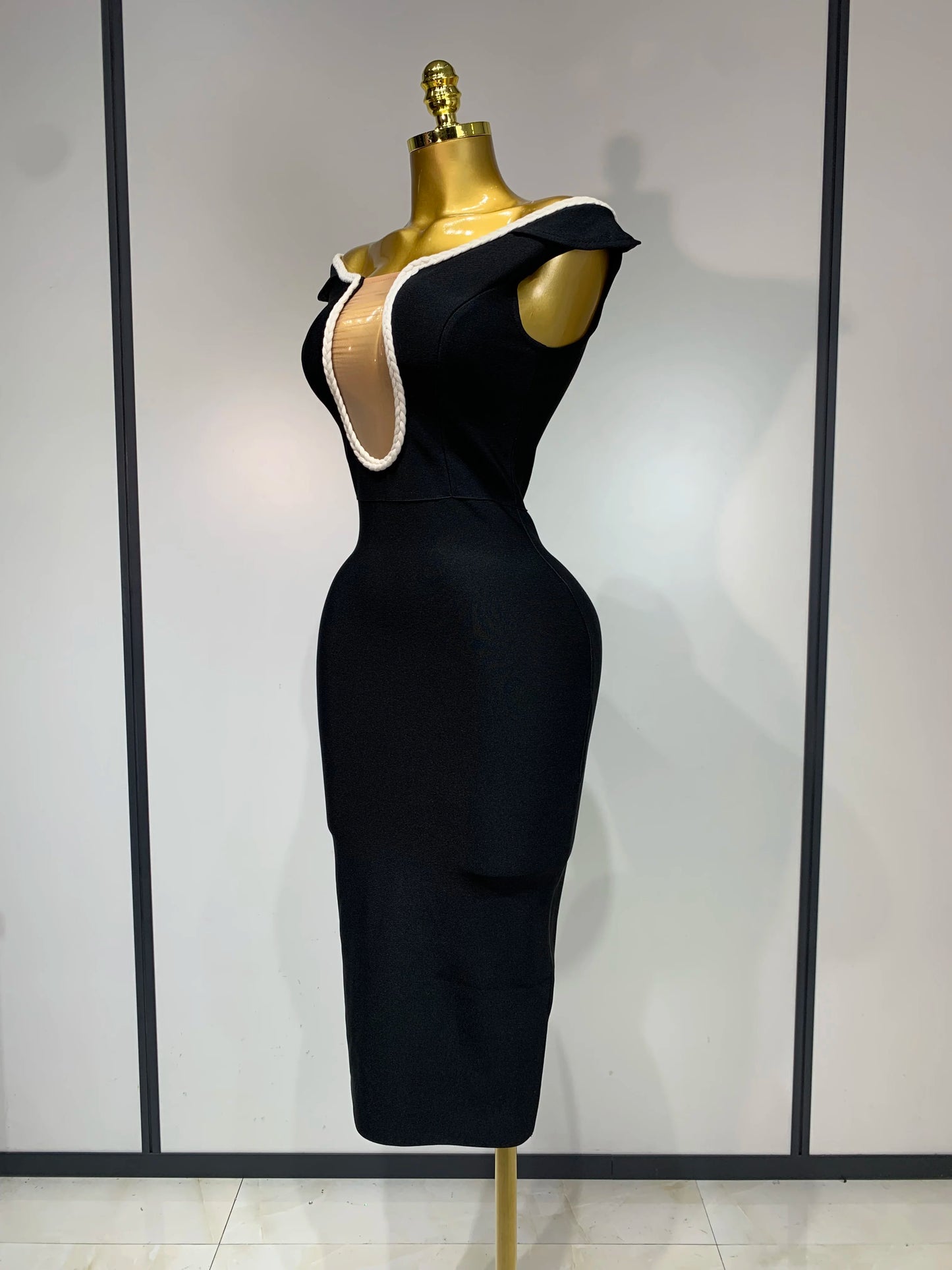 Sexy Mesh Patchwork Bandage Off Shoulder Cocktail Evening Party Birthday Dress