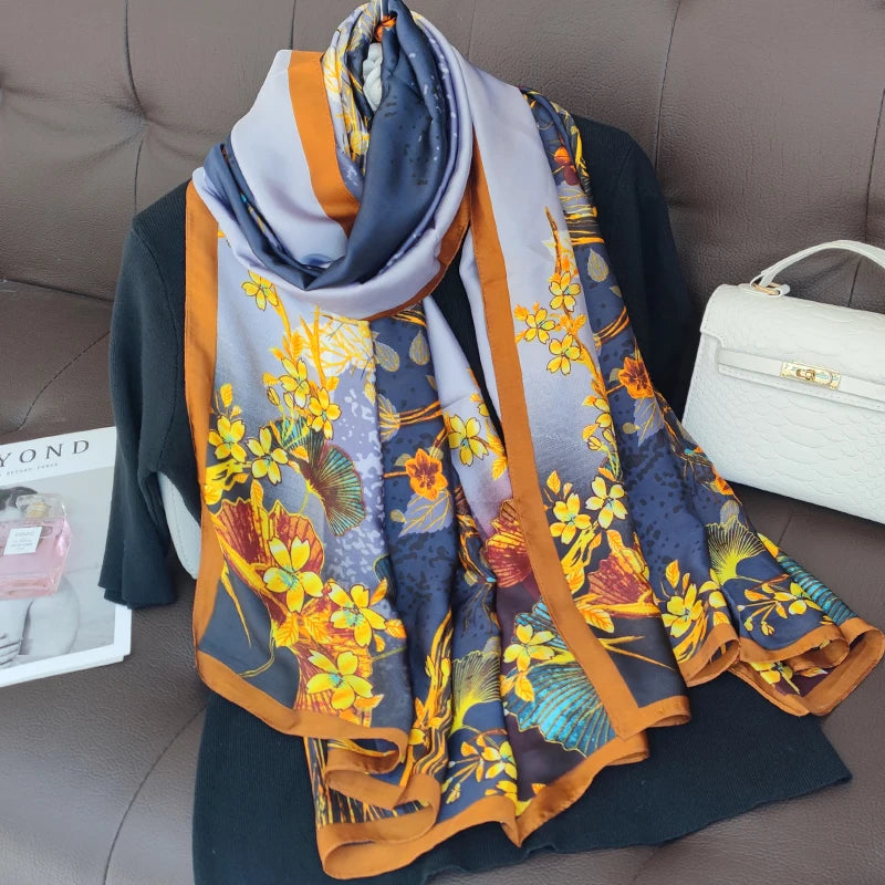 180X90cm Women Four Seasons Bandanna Designs Square Wrap Shawl Scarf Scarves kgL2