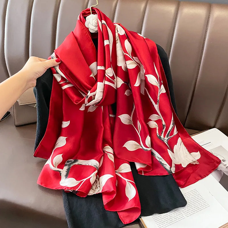 180X90cm Women Four Seasons Bandanna Designs Square Wrap Shawl Scarf Scarves kgL3