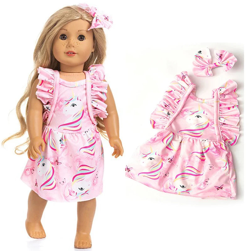 43cm Baby Doll Clothes 18 Inch American OG Girl Outfit Toys Wear d