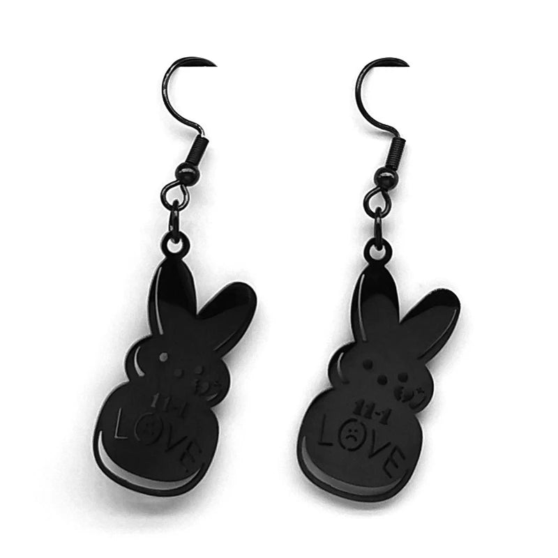 Women Men Kpop Lil Peep Rabbit Sad Stainless Steel Chain Necklace Pendant
