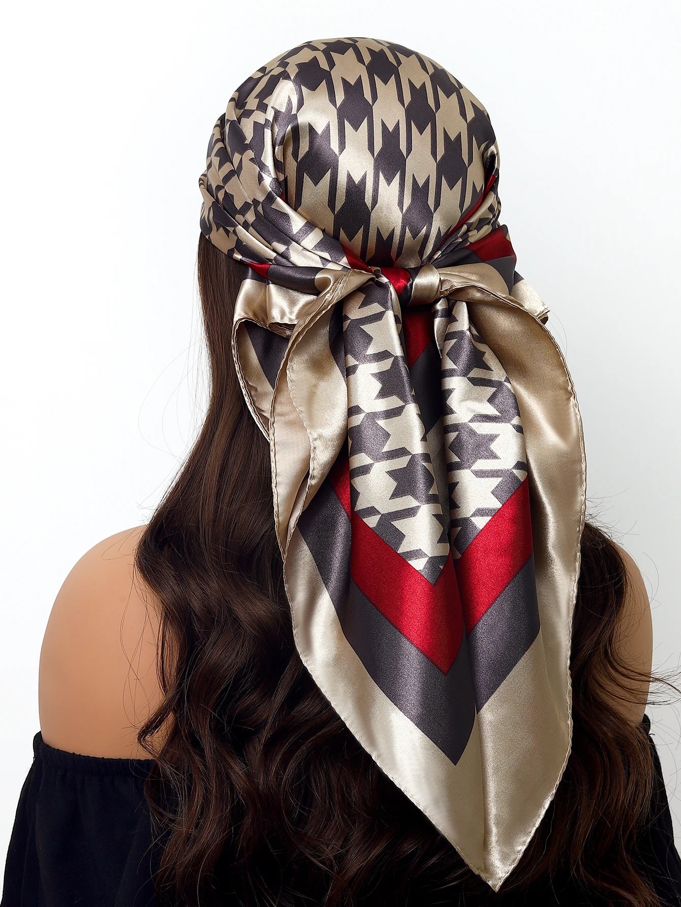 90cm Women Four Seasons Square Silk Satin Bandana Wrap Shawl Scarves Scarfs Sqk2