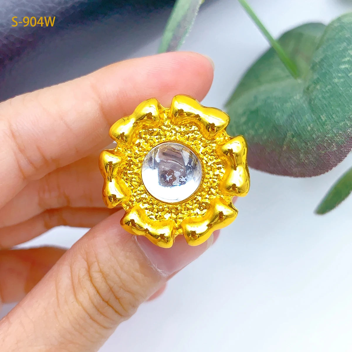 Ethiopian 24K Gold Plated Women African Bridal Wedding Large Pendant Necklace Earrings Bracelet Ring