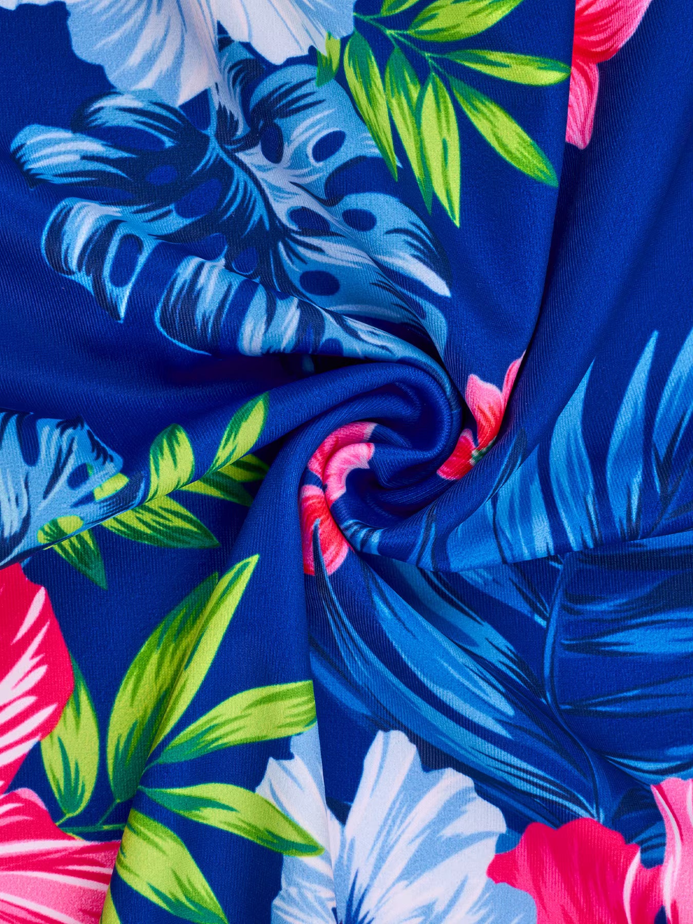 Girls Kids One-Piece Long Sleeve Plants Print Beach Boyleg Shorts Design Swimsuit