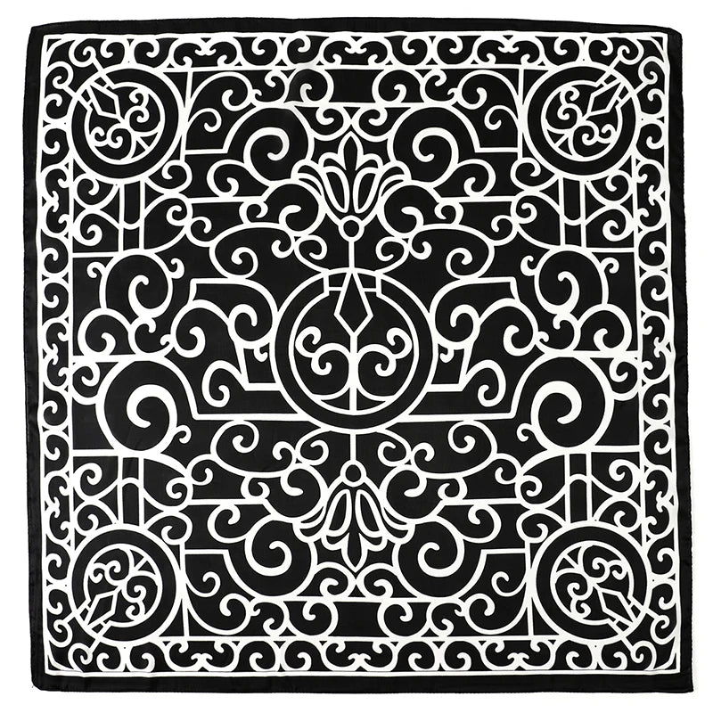 Women Fashion Square Small Silk Satin Scarf Design Printed Bandana Scarves