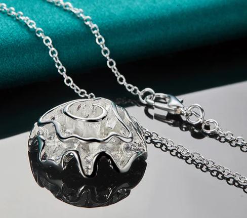 Women 925 Sterling Silver Rose Flower 18-30Inches Chain Wedding Engagement Party Charm Pendant Necklace