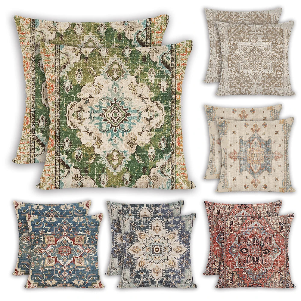 18x18 Inch 2pcs/Sets Abstract Design Carpet Pattern National Stylish Pillowcase Sofa Home Decor
