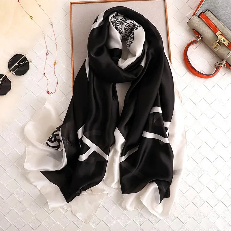 180X90cm Women Four Seasons Bandanna Designs Square Wrap Shawl Scarf Scarves kgL5