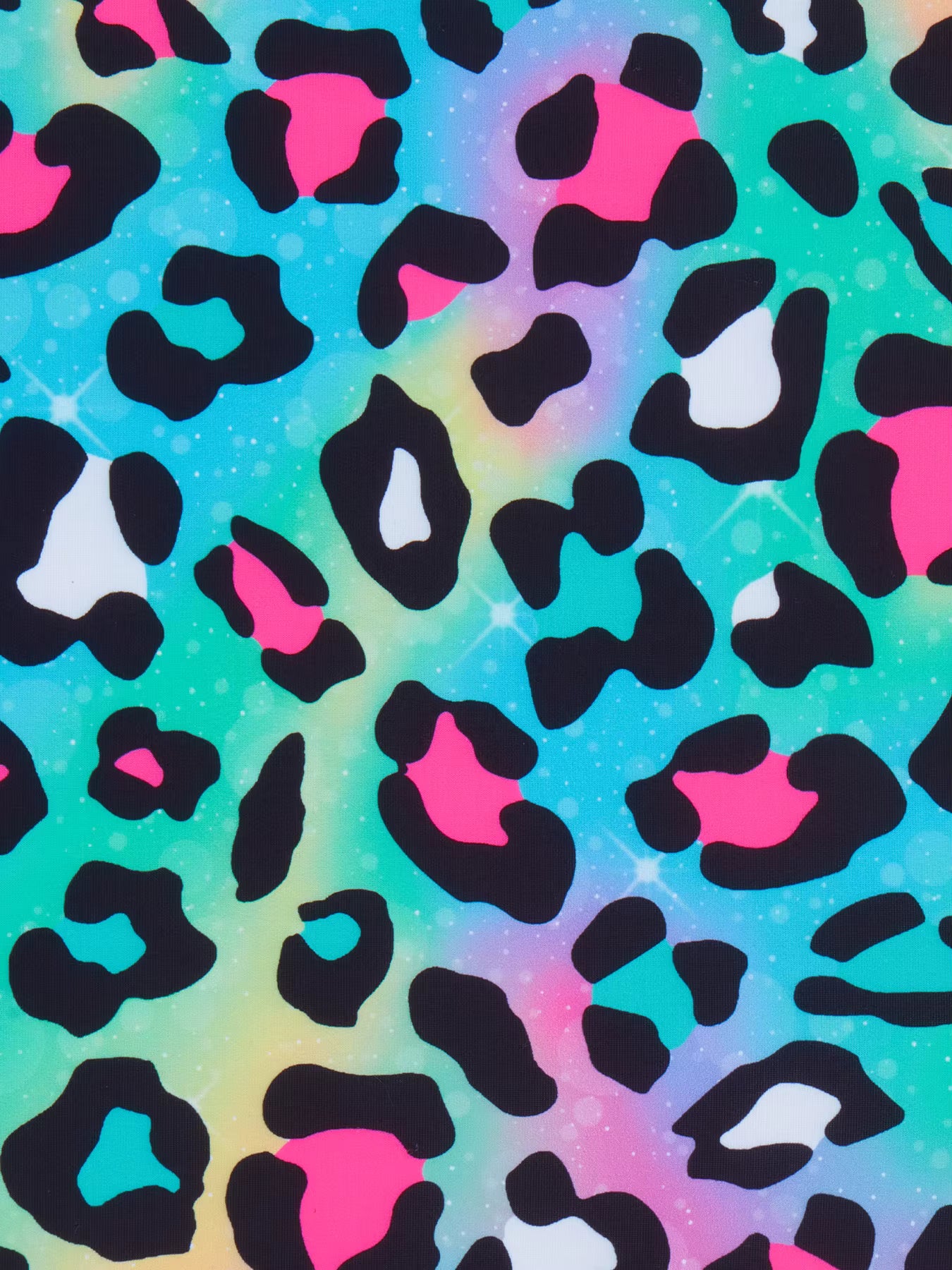 Kids Girls One-Piece Long Sleeve Leopard Pattern Print Rash Guard Boyleg Shorts Swimwear