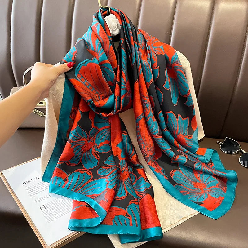 180X90CM Women Four Seasons Bandanna Designs Square Wrap Shawl Scarf Scarves