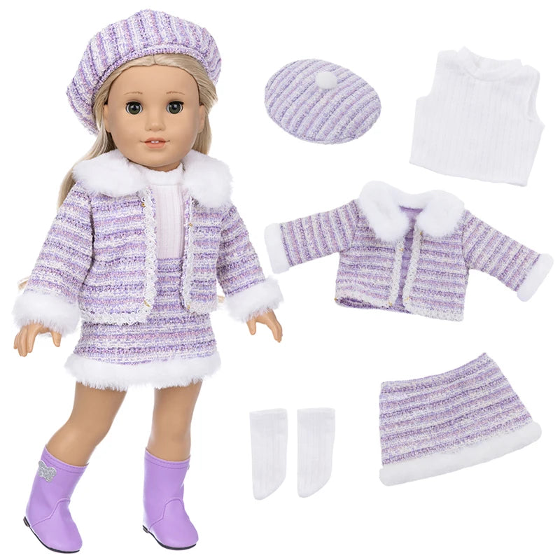 18 Inch Girl Coat Dress Baby Doll Gift Toys Clothes