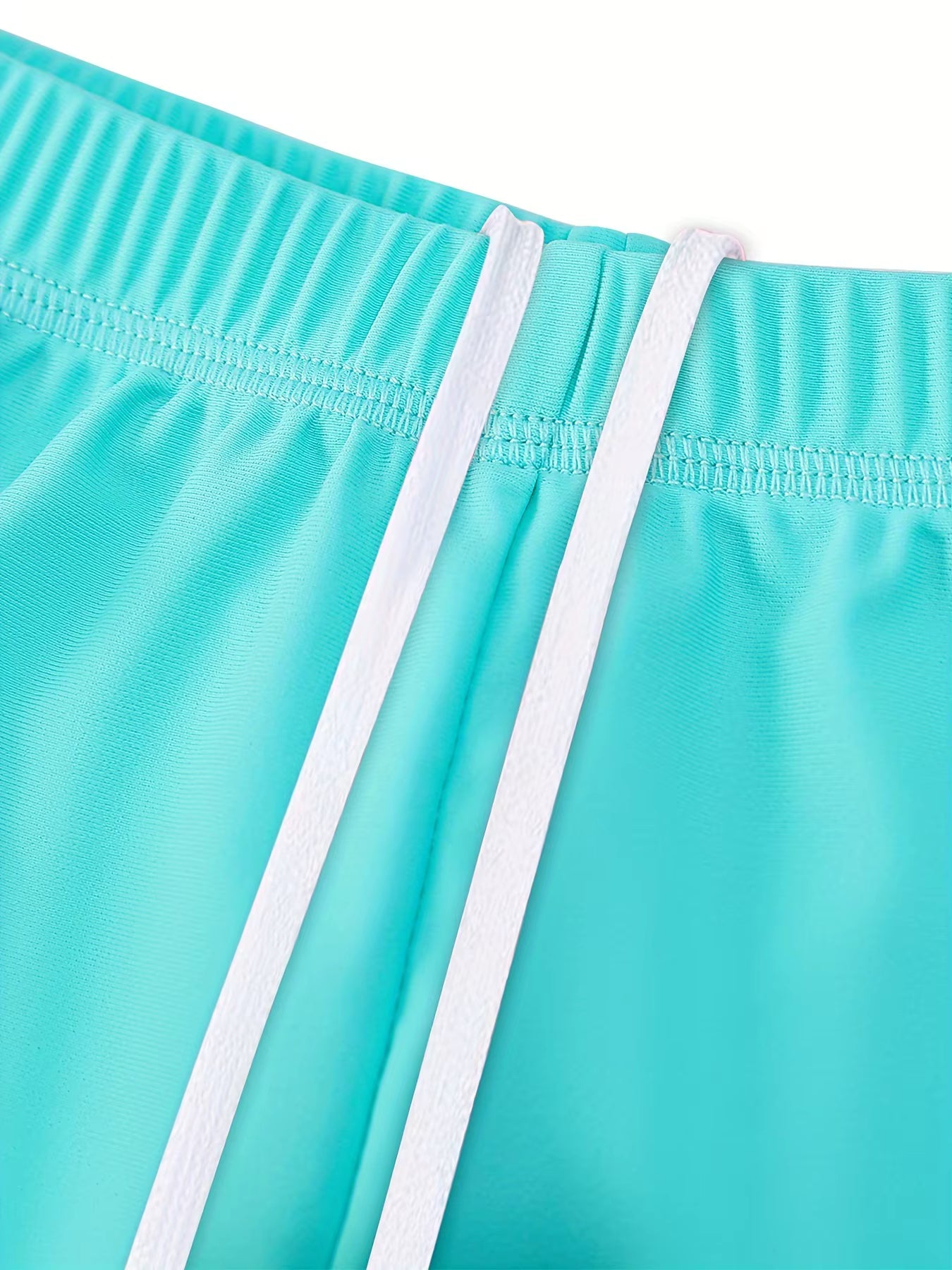 2pcs Kids Girls Mermaid Scale Print Short Sleeve Rash Guard Tops Boyleg Shorts Swimwear Suit