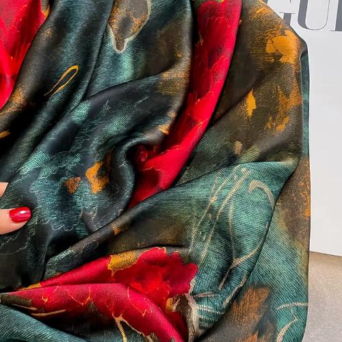 180X90cm Women Warm Design Satin Silk Finish Four Seasons Scarves Scarf