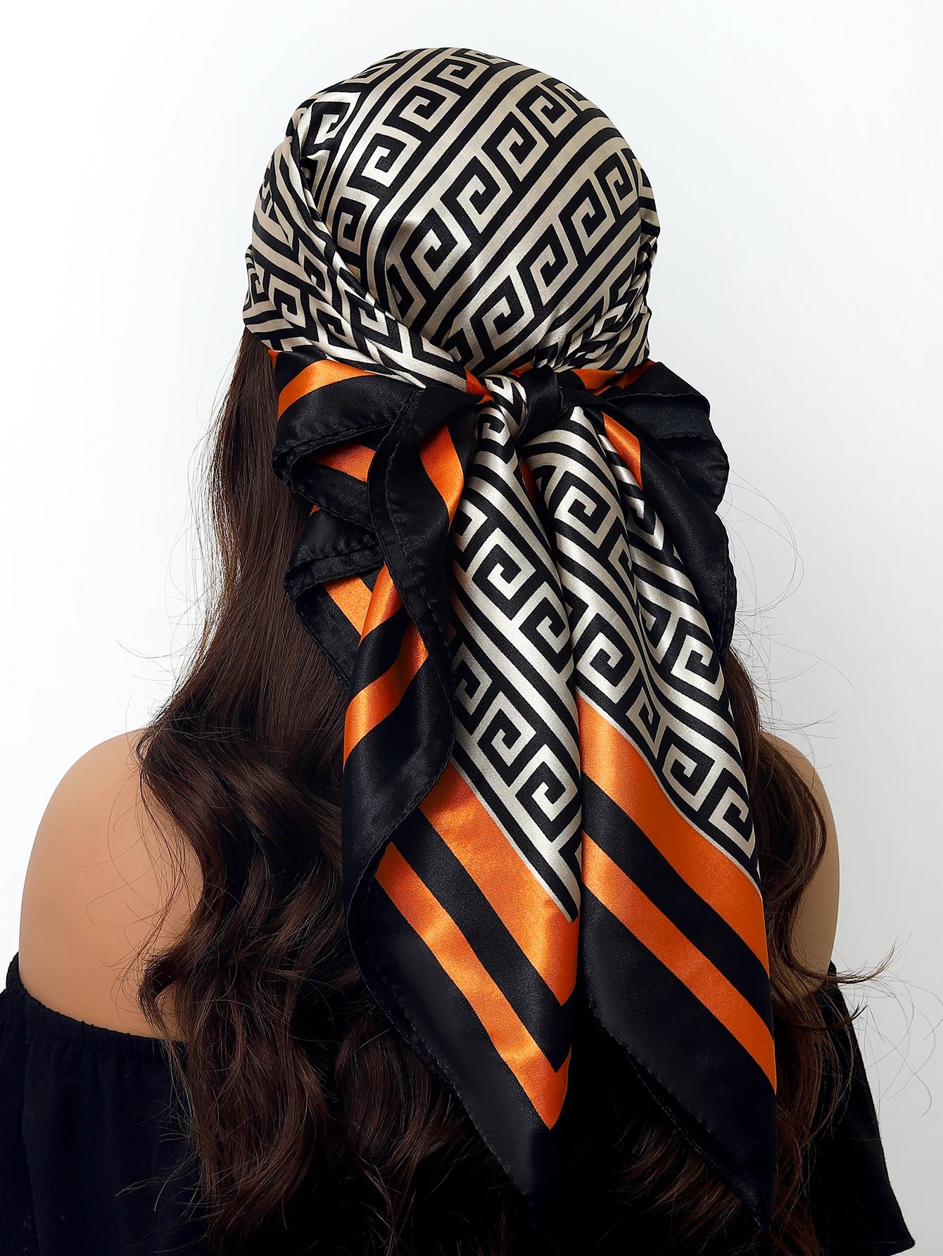 90cm Women Four Seasons Square Silk Satin Bandana Wrap Shawl Scarves Scarfs Sqk2