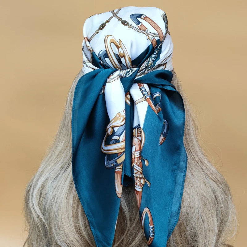 70x70cm Women Four Seasons Square Silk Satin Bandana Wrap Shawl Scarves Scarfs gf02
