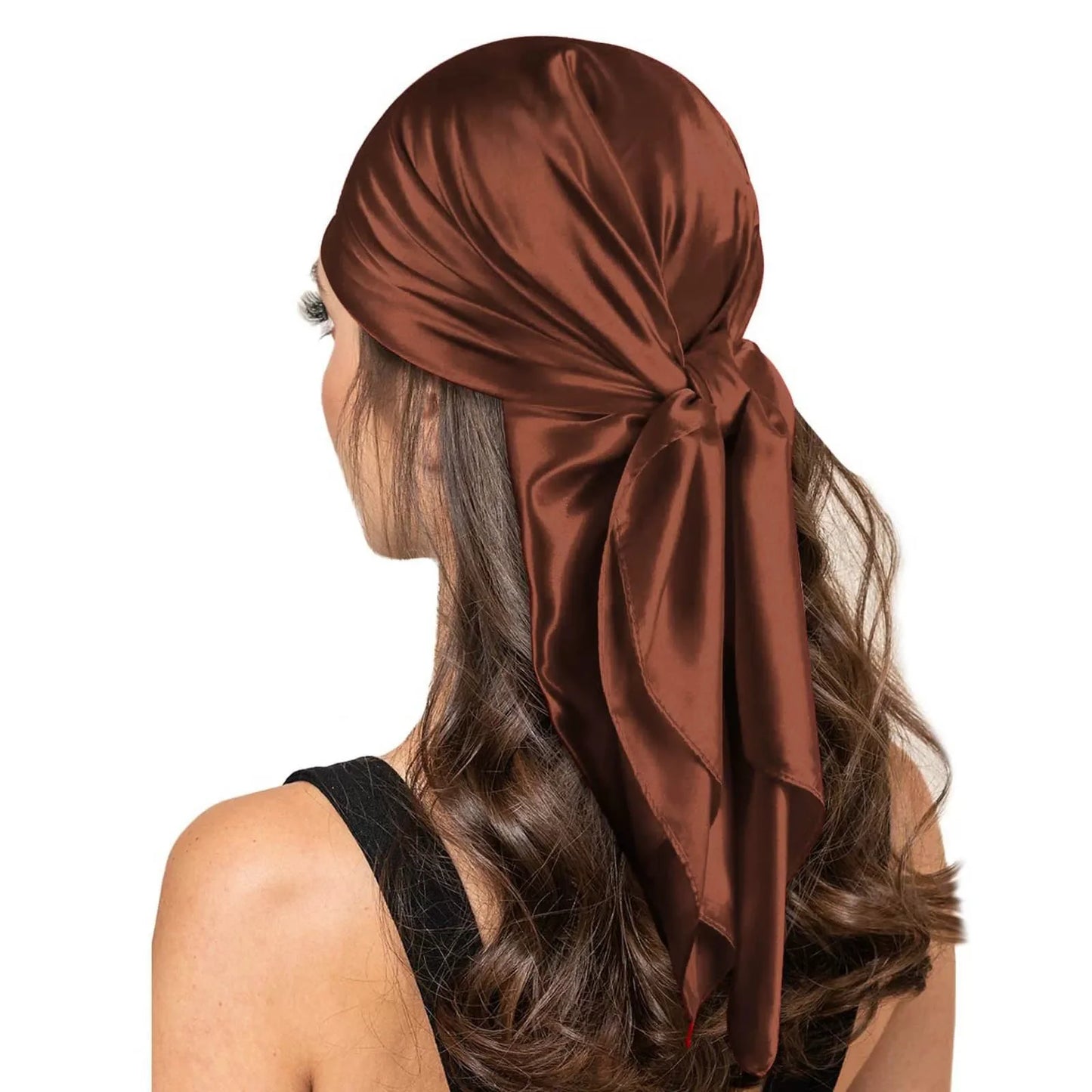90*90cm Women Satin Silk Scarf Top Headwraps Bandana Wrap Shawl Scraves