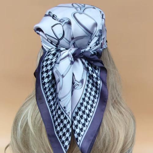 70X70CM Women Four Seasons Square Silk Satin Bandana Wrap Shawl Scarves Scarfs gf02