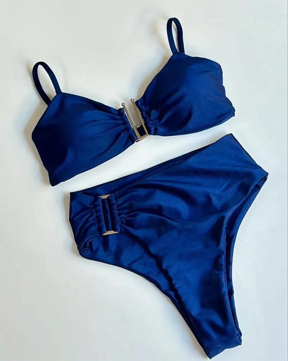 Sexy Push Up Swimwear Brazilian Bikini Thong Solid Beachwear Bathing Suits