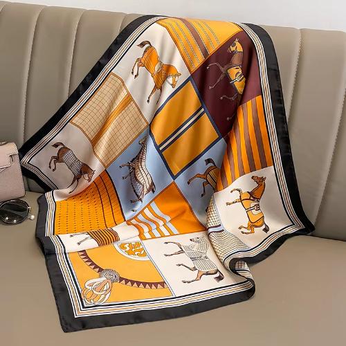 Women Fashion Square Small Silk Satin Scarf Design Printed Bandana Scarves